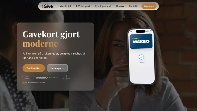 Skjermbilde av salg.igive.no