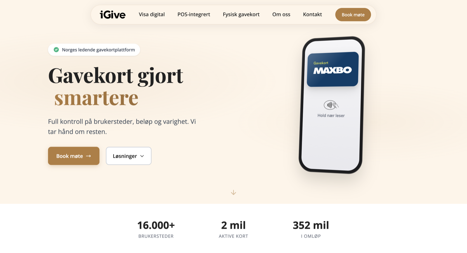 Skjermbilde av salg.igive.no